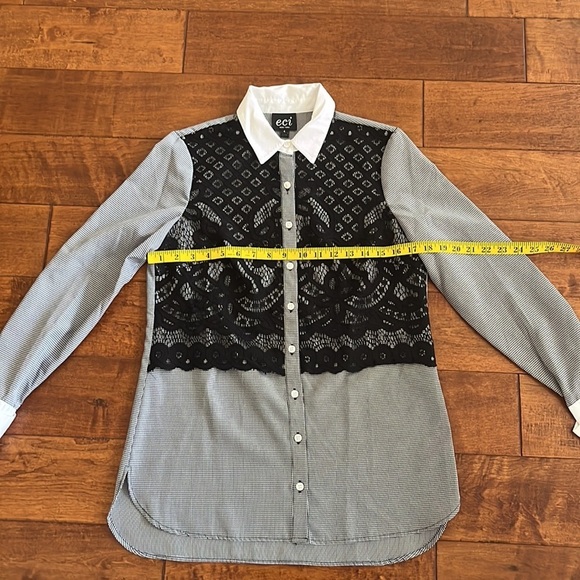 Eci New York black lace button up shirt - Picture 11 of 13